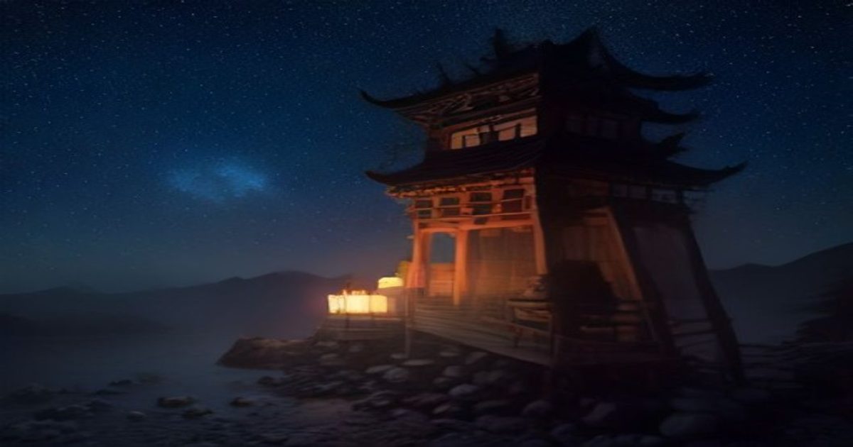 ludashi1 电脑硬件检测界面在深紫夜空背景下呈现跑分仪表盘，粉紫霓虹光晕环绕各项硬件评分指标，科技感十足